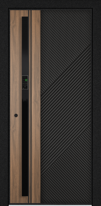 EXPERT PP, Панель MDF с ПВХ покрытием, SL6-M10, ПВХ Черная шагрень в Чите